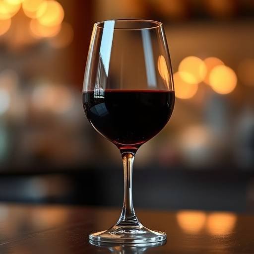 A glass of red wine, specifically Cabernet Sauvignon.