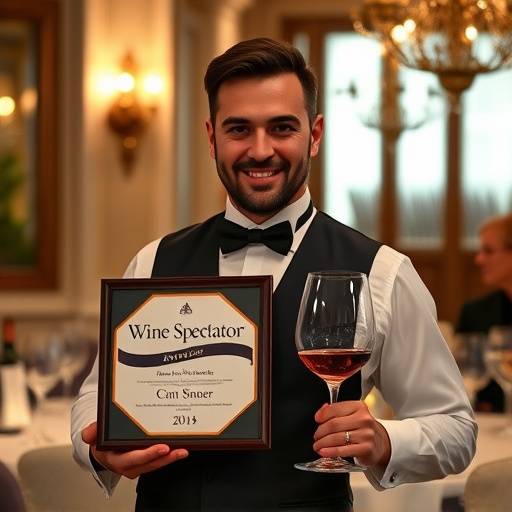 Gourmet Delights Sommelier receiving the Wine Spectator Award of Excellence 2022